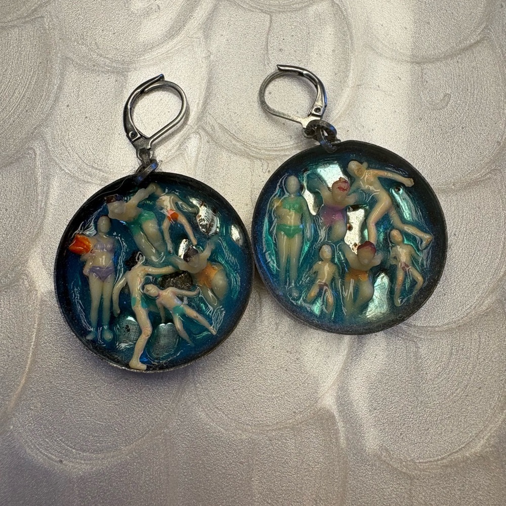 Unique Artistic Earrings with Figurine Design perfect summer earrings!